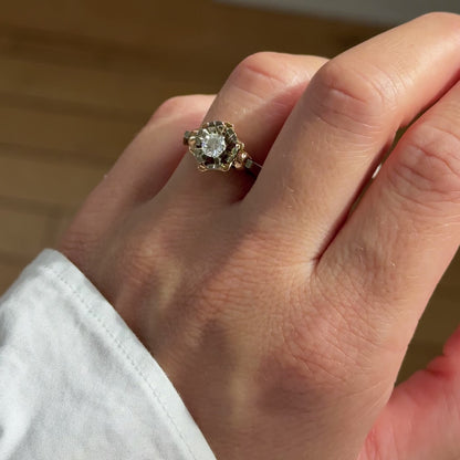 Vintage Ring Diamant Blume 18KT