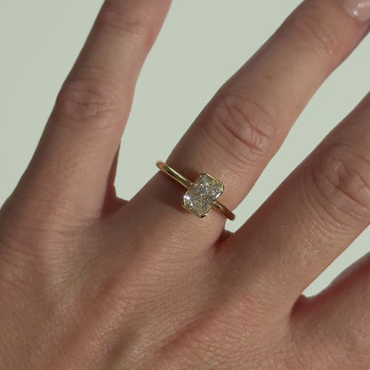 Emerald cut Diamant Ring 18KT