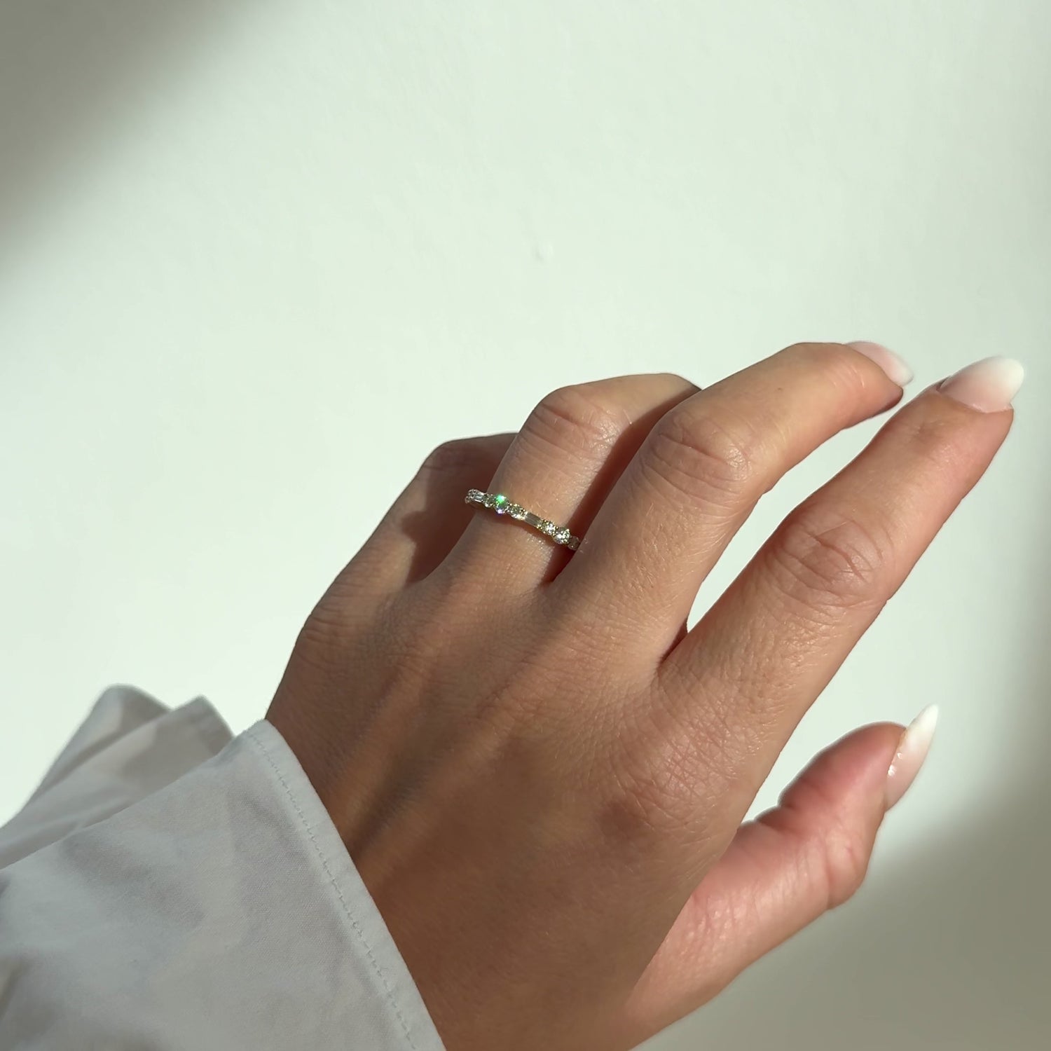 Emerald und Brillant cut Diamant Ring 18KT