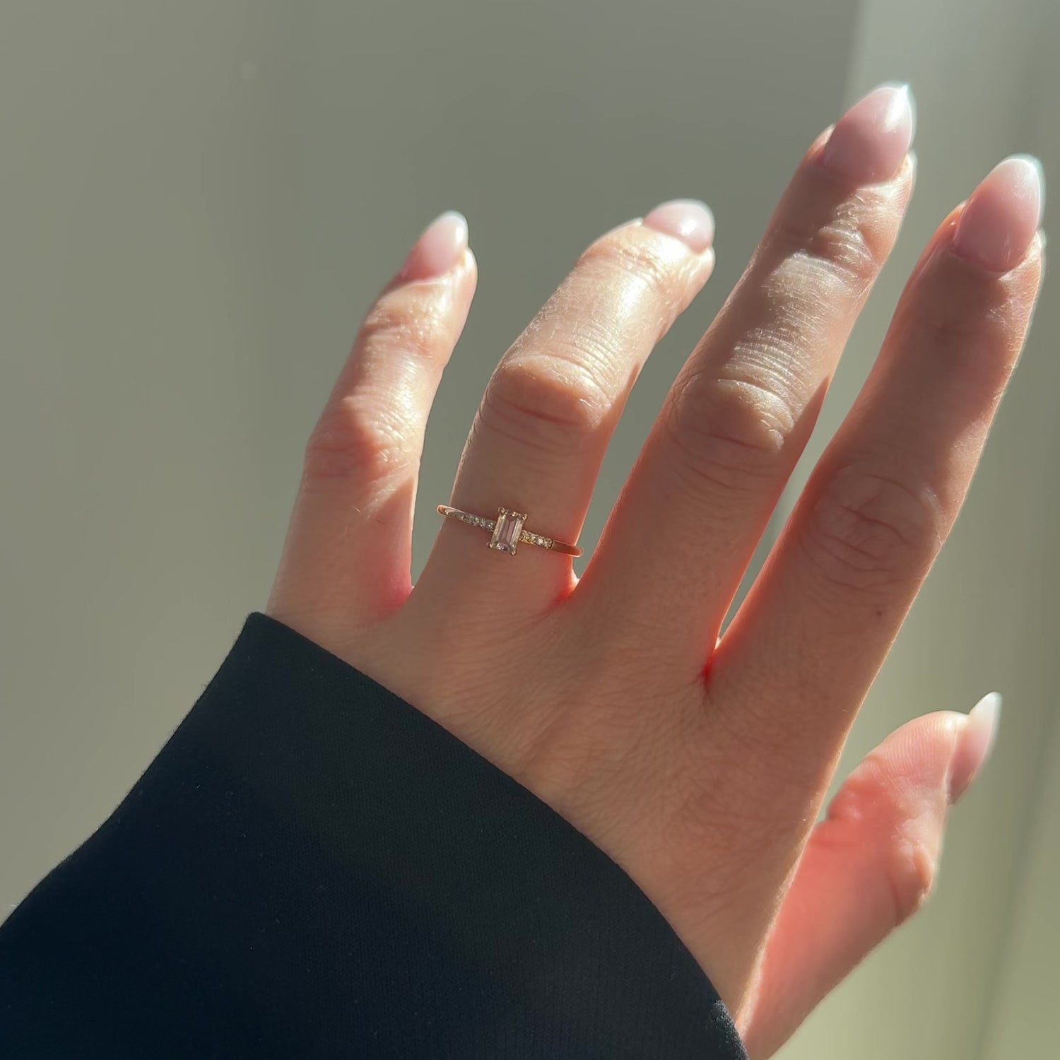 Ring aus 18KT Roségold mit Morganit &amp; Brillanten
