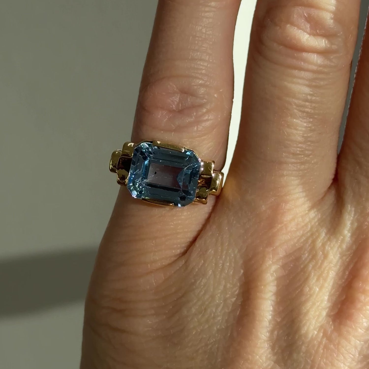 Vintage Ring Topas Gelbgold