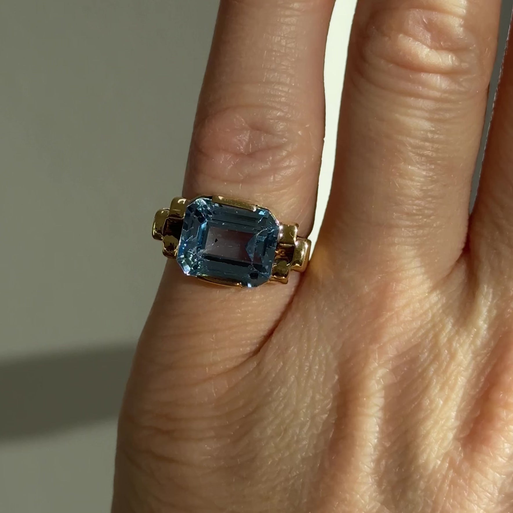 Vintage Ring Topas Gelbgold