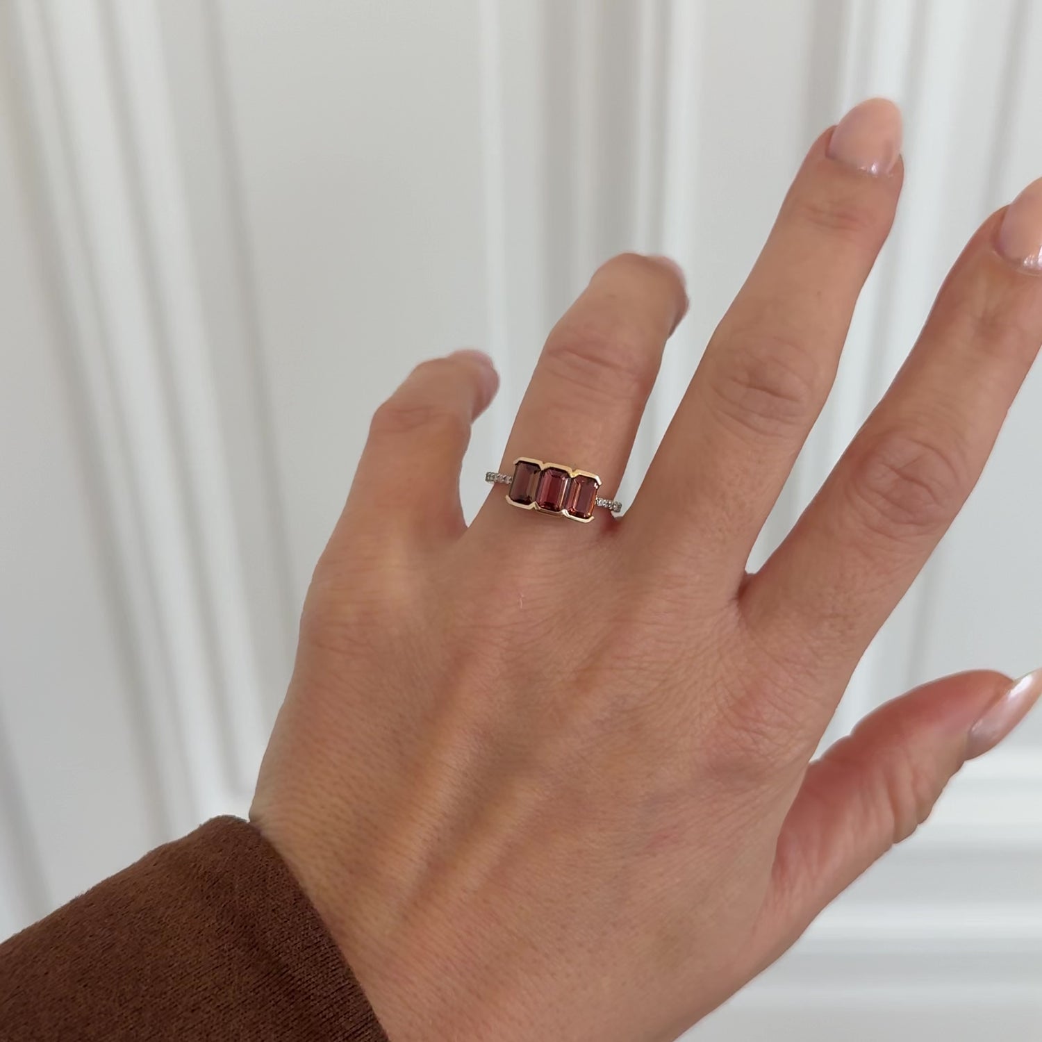 Vintage Ring Turmalin Diamanten