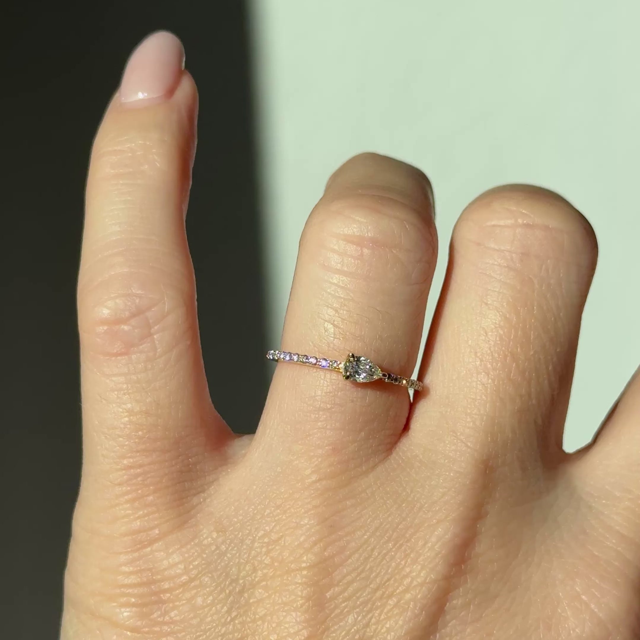 Ring  Tropfen Diamant und Brillanten