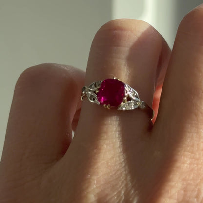 Vintage Gelbgold Spinell Ring