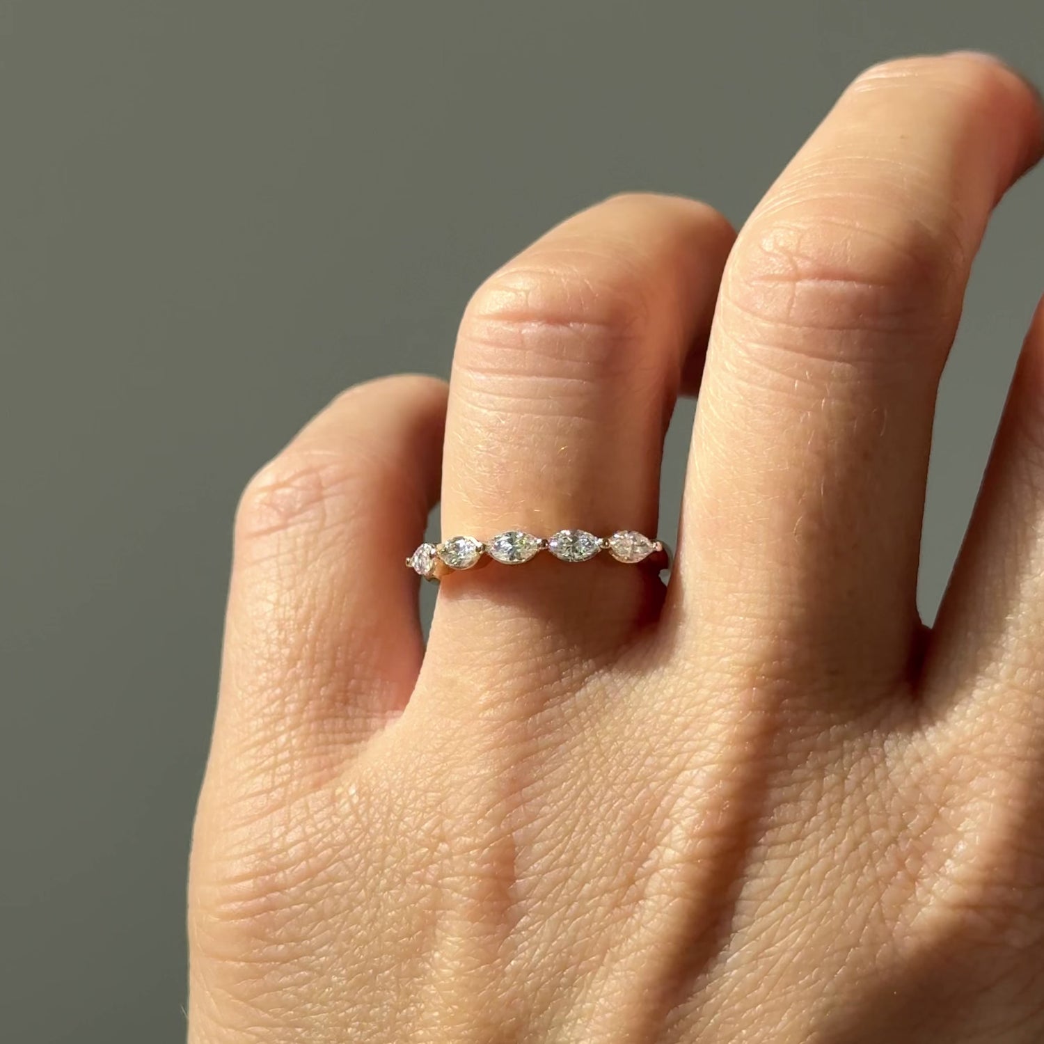 Marquise cut Diamant Ring 14KT