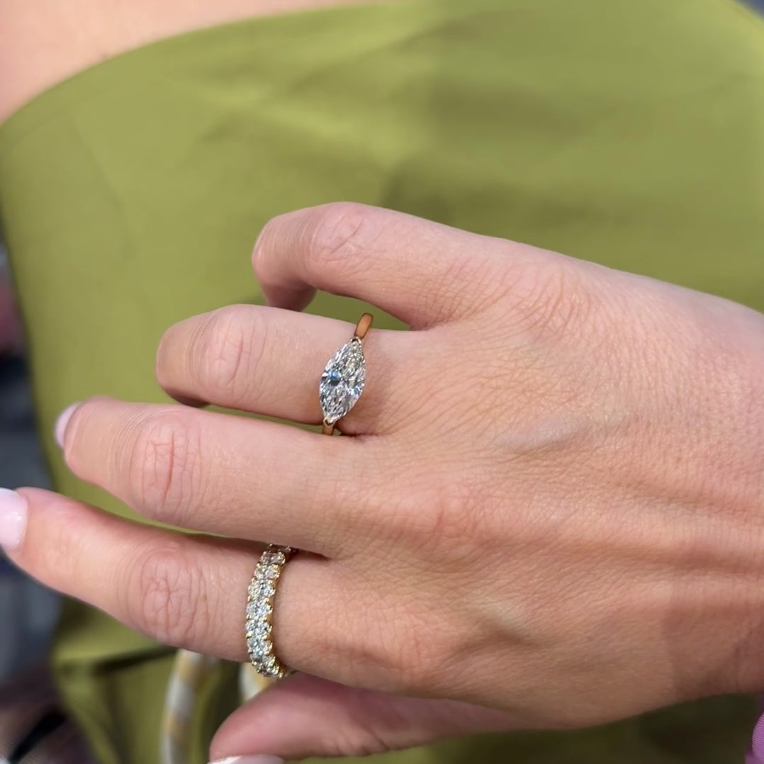 Marquise cut Diamant Ring 18KT